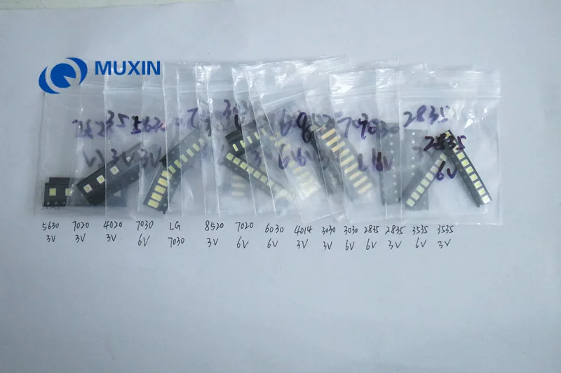 1 Вт 150 шт. SMD светодиодный комплект 3 в/6 в 2835/3030/2828/3535/5630/7020 холодный белый для