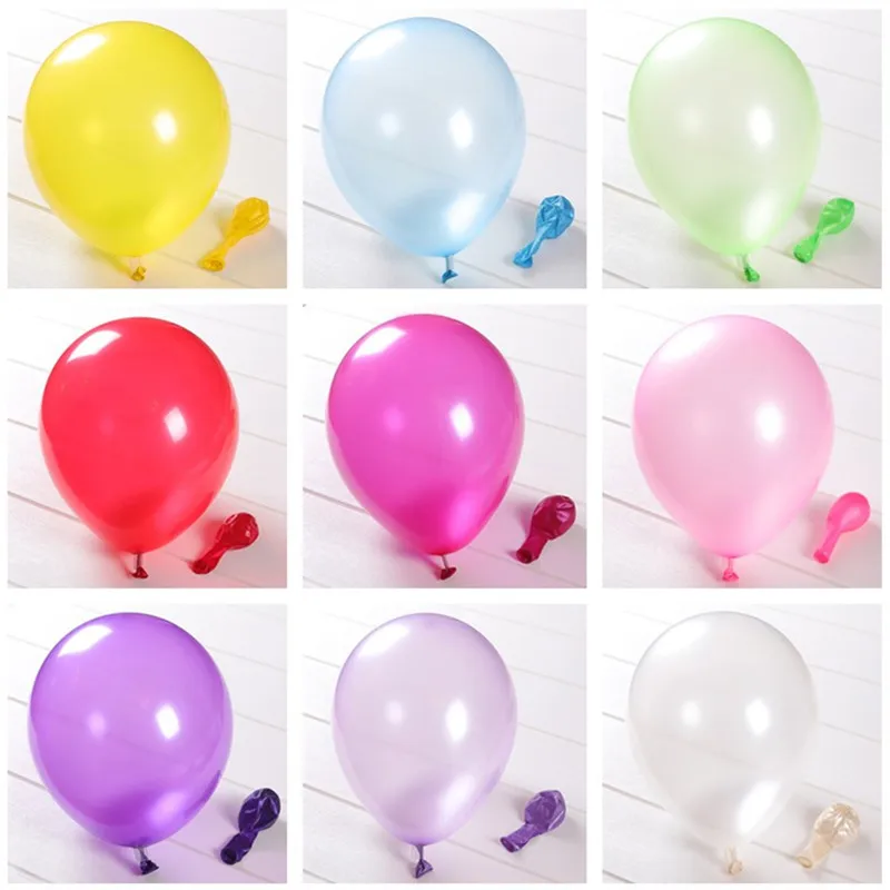 

10/20/50Pcs 10Inch 1.8g Pearlescent Latex Balloon Birthday Newly Wedding Thicken Balloon Christmas New Year Party Decoration