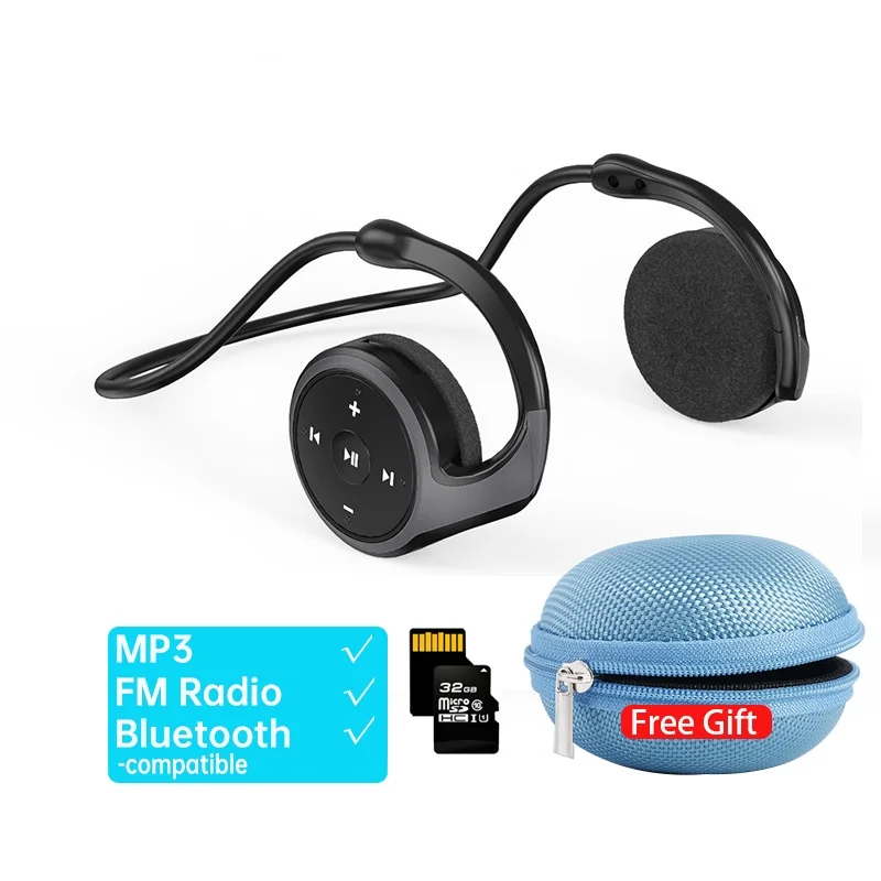 Спортивные Беспроводные наушники с MP3-плеером FM-радио микрофоном беспроводные