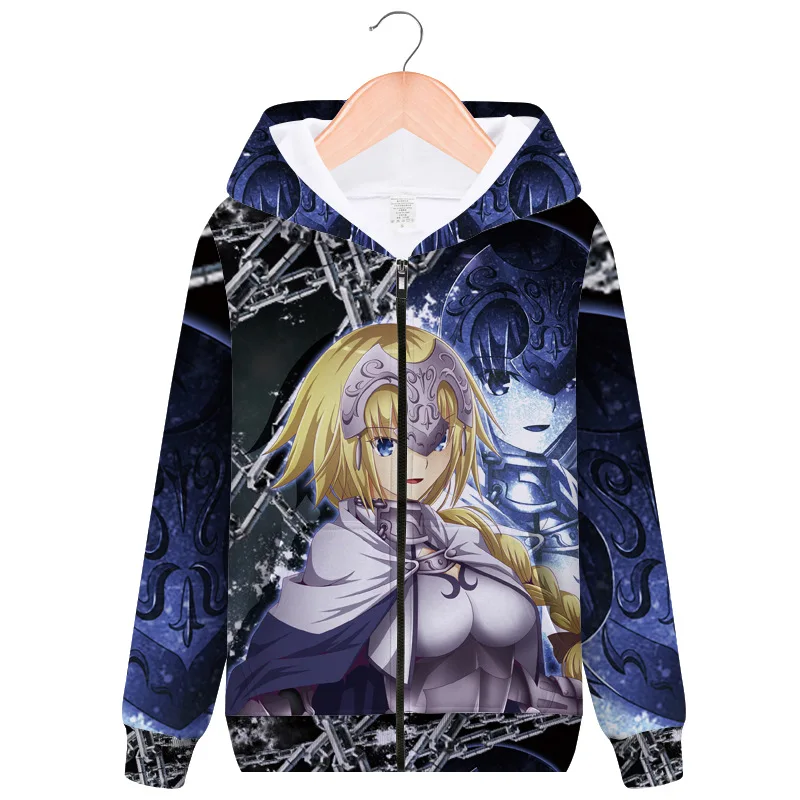 Fate/Stay Night Saber Altria Pendragon Jeanne d'Arc куртка для косплейный костюм с капюшоном для мужчин и женщин свитшот на молнии с капюшоном уличная