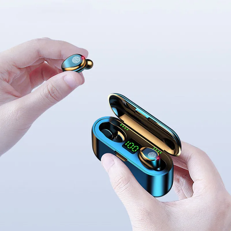 

TWS Bluetooth 5.0 Earphones 2000mAh Charging Box Wireless Headphone 8D Stereo Sports Waterproof Earbuds Headsets With Microphone