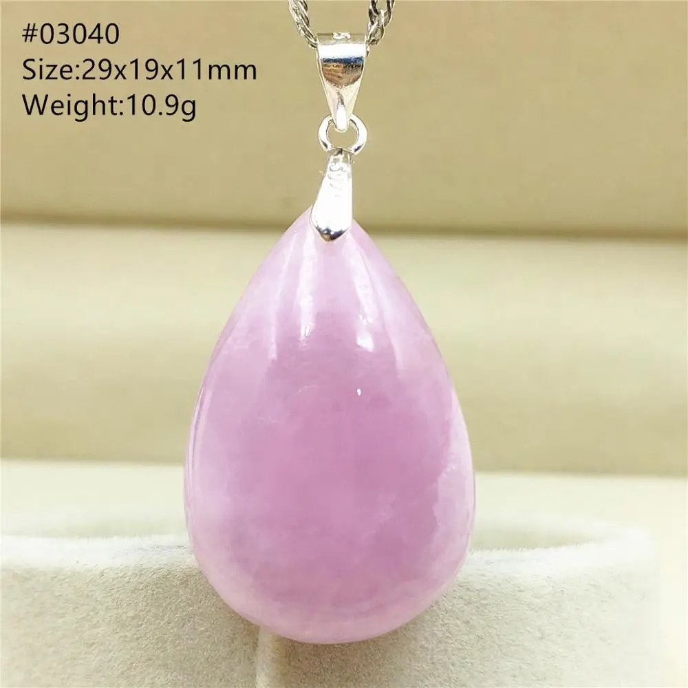 

Newly Natural Purple Kunzite Quartz Pendant Cat Eye Men Women Gemstone Necklace 29x19x11mm Jewelry AAAAA