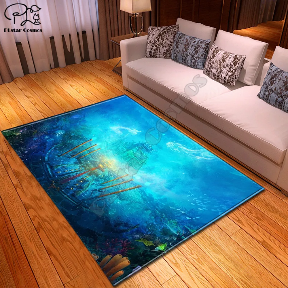 Смешной квадратный нескользящий коврик с рисунком черепахи напольный 3D для