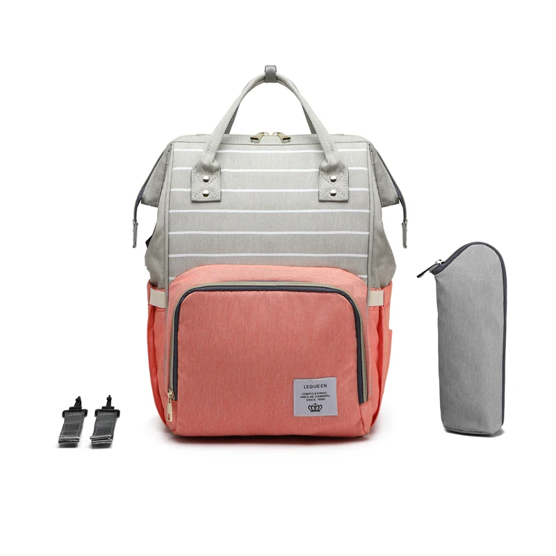 Lequeen Diaper Bag M LEQUEEN пеленка мешок USB Мумия Материнство сумка большая мода кормящих путешествия рюкзак коляска детская сумка уход за ребенком подгузник рюкзак - Цвет: Lequeen Diaper Bag M