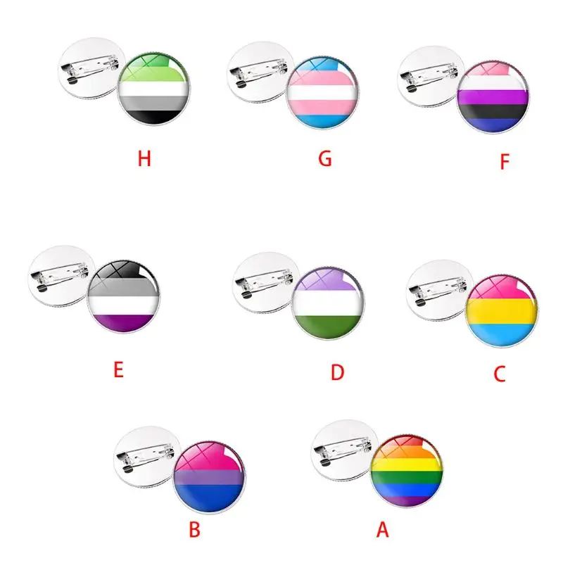 Новинка брошь в радужную полоску с драгоценным камнем гордости геев и лесбиянок