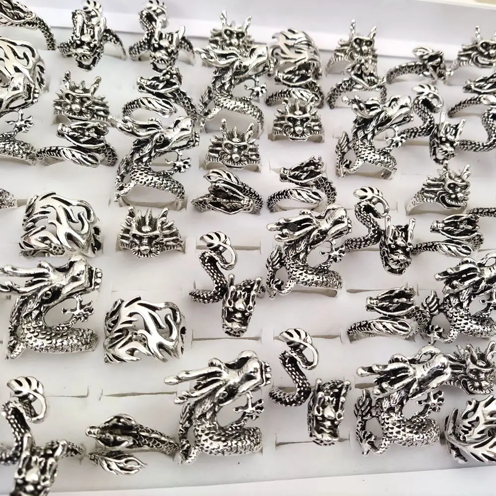 Мужское кольцо с драконом в стиле ретро 20 шт. | Украшения и аксессуары