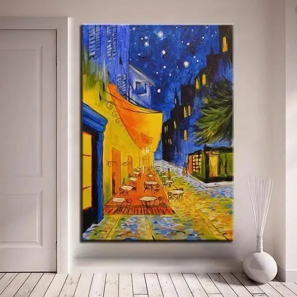 Алмазная живопись Ван Гог на террасе кафе картина с инкрустацией стразами