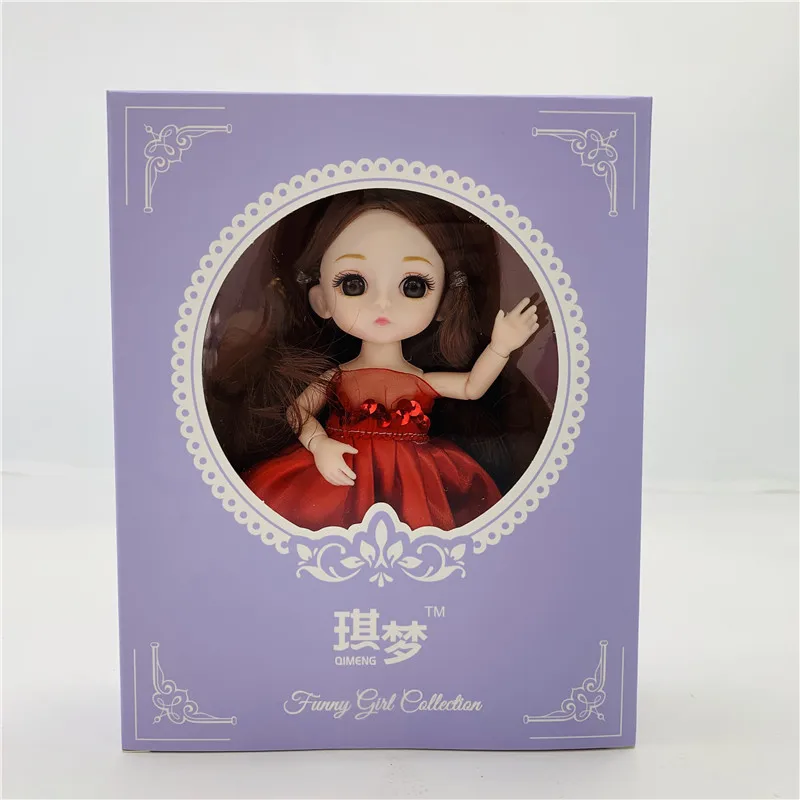 New 6Inch 13 Movable Joint BJD Doll 3D Big Eyes Dolls Baby Girl Dress Up Fashion Holiday Gift Toys for Girls |
