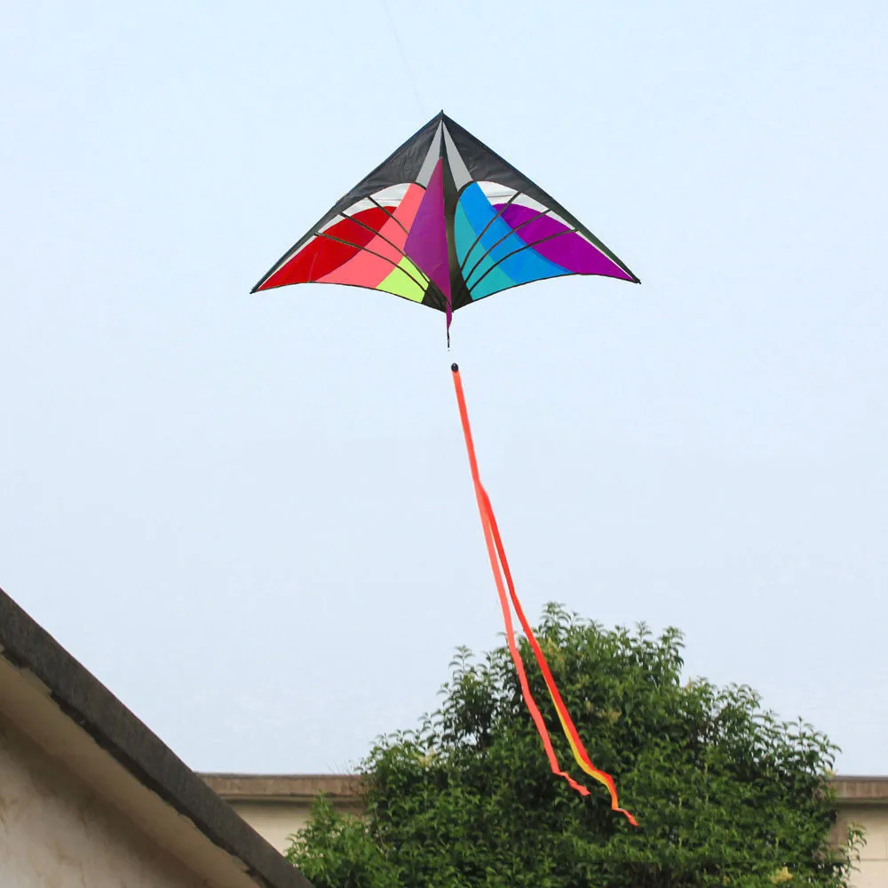 Уличная цветная Новинка двойная линия S-Треугольный воздушный змей игрушка