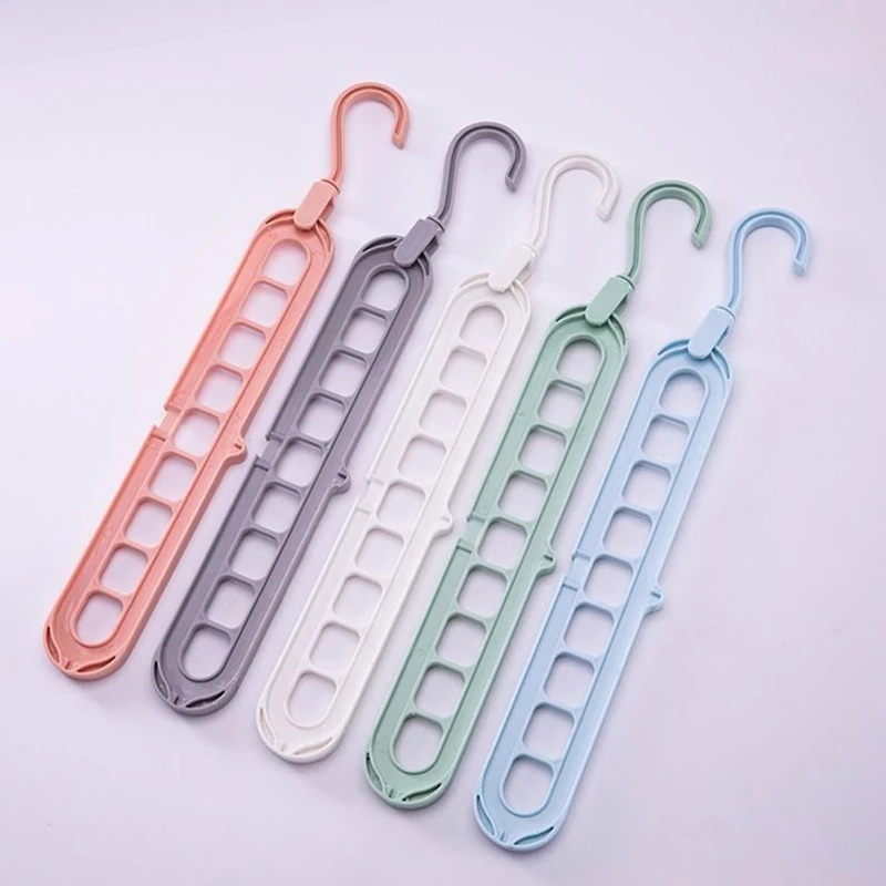 

Multi-port hangers for Clothes Drying Rack Multifunction Plastic Clothes rack drying Folding shrink rotating hanger Storage Hang