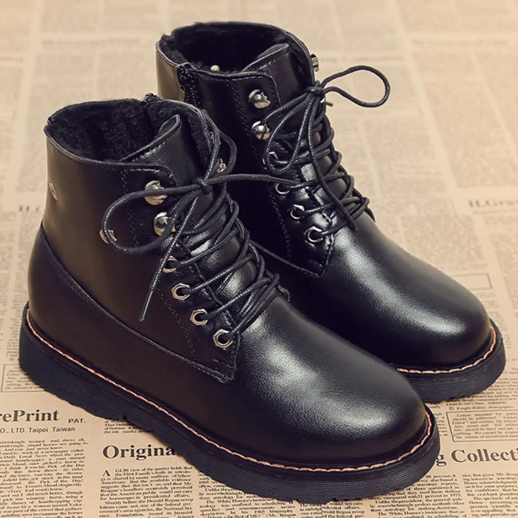 SAGACE/Новинка женские ботильоны из искусственной кожи Лидер продаж ботинки с