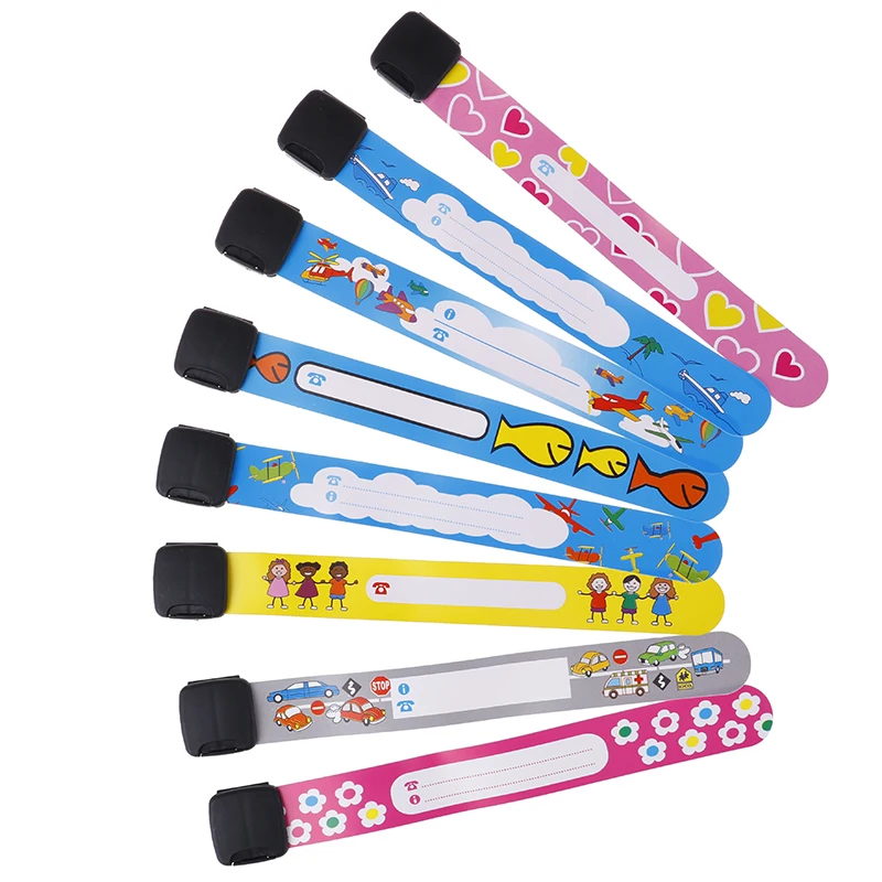 

4PCS Wristband Safety Bracelet For Kids Waterproof Wrist Strap Travel Accessories Adjustable Children Outdoor Safe Anti-lost