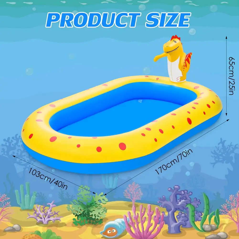 

Sprinkler Dolphin Pad Outdoor Lawn Beach For Kids Dolphin Creative Inflatable Paddling Pool Portable PVC Garden Party Top Water