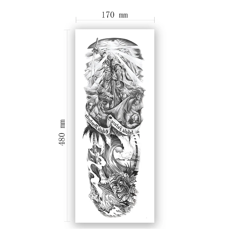 

Waterproof Temporary Tattoo Sticker of Body Letters Wave Tattoo Big Size Tatto Stickers Flash Tatoo Fake Tattoos for Women Men