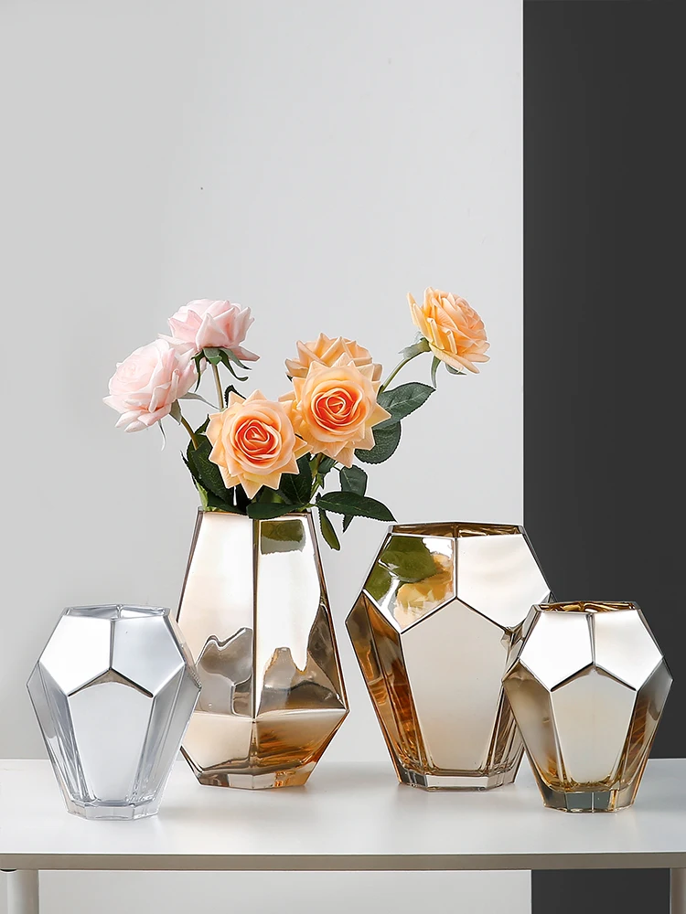 Скандинавская стеклянная ваза простая легсветильник Роскошная креативная