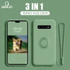 Чехол для Samsung Galaxy S21, S20, FE, S10 Plus, Note 20 Ultra, 10 Pro, A52, A72, A51, A71, A50, A70, силиконовый, с кольцом-держателем