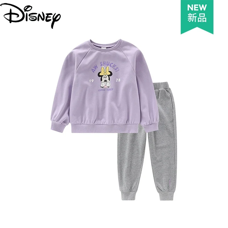 

Disney Mickey Mouse Girls Fall 2021 New Children's Sweater Two-piece Spring and Autumn Thin Autumn Sports Suit