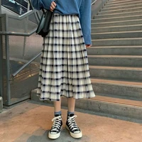 retro pleated skirt spring summer high waisted preppy style pleated skirt korean fashion skirts for women harajuku skirt