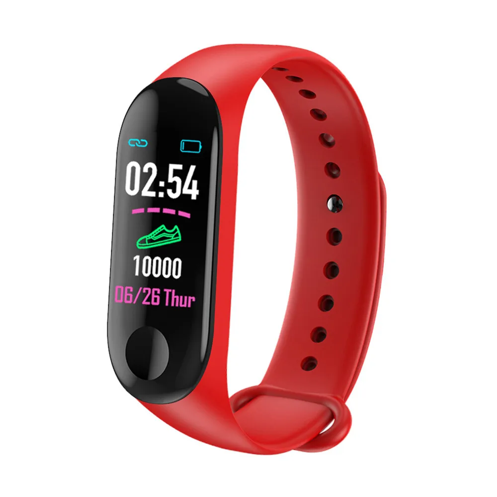 Sport Smart Men Bracelet M3 Blood Pressure Monitor Waterproof Wristbands Smartband fitness Tracker watch PK mi band 3 4 | Наручные часы