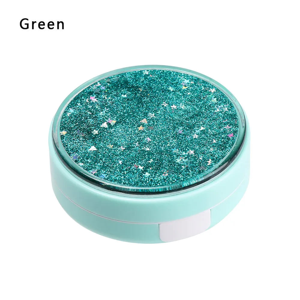 Style 3- green 1 шт. ABS чехол для контактных линз с зеркалом для женщин, цветная коробка для контактных линз, контейнер для контактных линз, милый дорожный набор, коробка - Цвет: Style 3- green