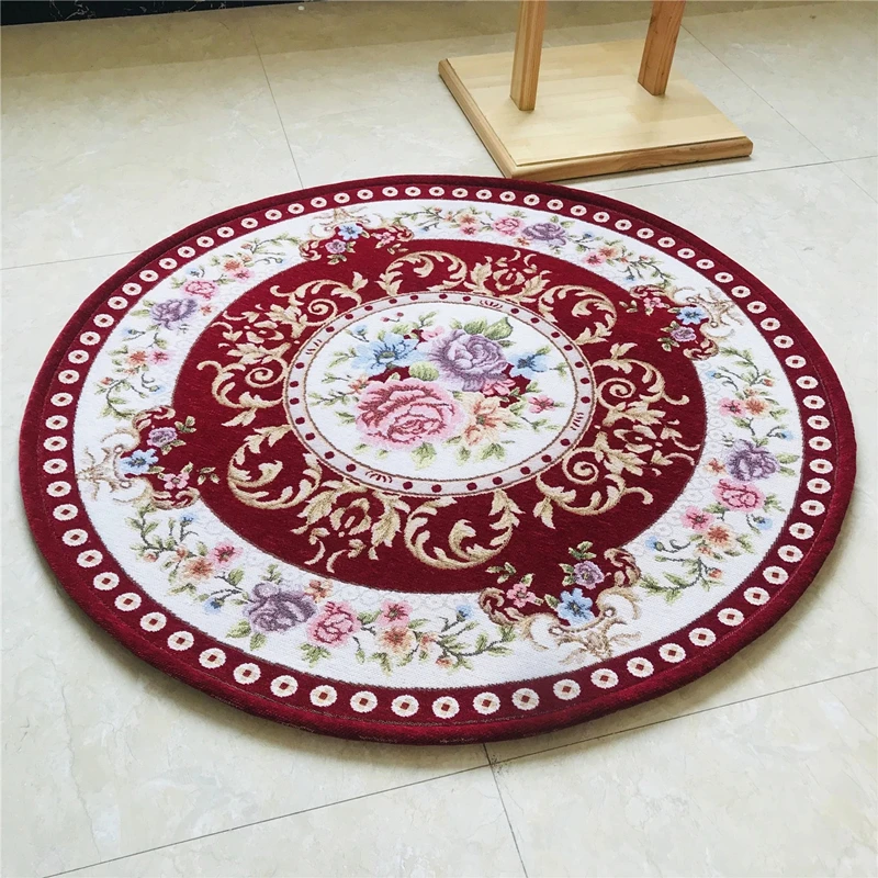 jacquard home living room carpet floor decor round rug sofa chairs area mat luxury bedroom alfombra tapetes diam 80100120cm free global shipping