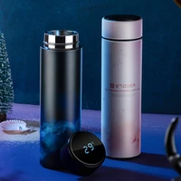 led smart vacuum flask stainless steel jug thermos bottle touch display temperature water cup kettle travel health pot 450ml