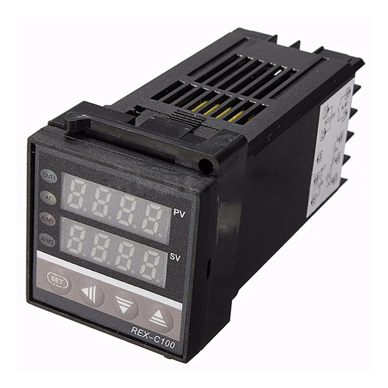 Digital 220V PID REX-C100 Temperature Controller + max.40A SSR K Thermocouple Set Heat Sink | Инструменты