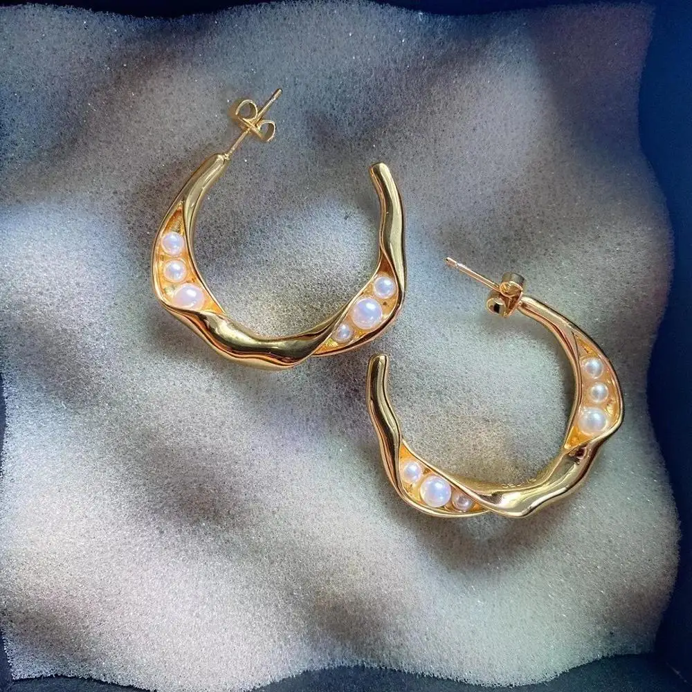 Париж имитация жемчуга золото Романтика boho серьги-стержни набор не вызывает