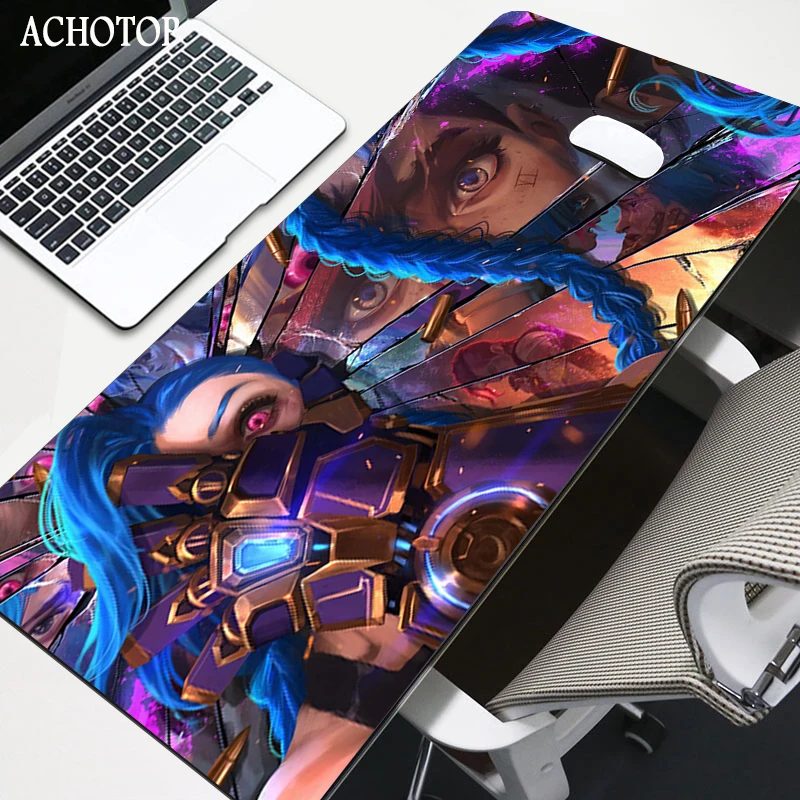 anime arcane jinx large mouse pad xxl computer mousepad tapis de souris for gamer office pc gamer desk mat pads mause pad carpet free global shipping