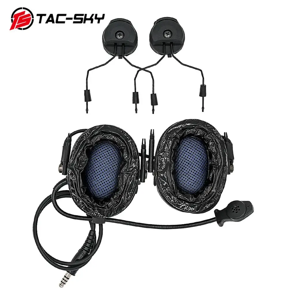 TAC-SKY Tactical Electronic Noise Cancelling Silicone Earmuffs TEA Hi-Threat 1 Outdoor Airsoft Shooting Headphones-FG