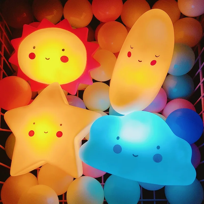

Star Moon Cloud Led Night Lamp Baby Children's Room Decoration Bed LED Toy Bedroom Decoration Shape Light Baby Kids Toys Gifts