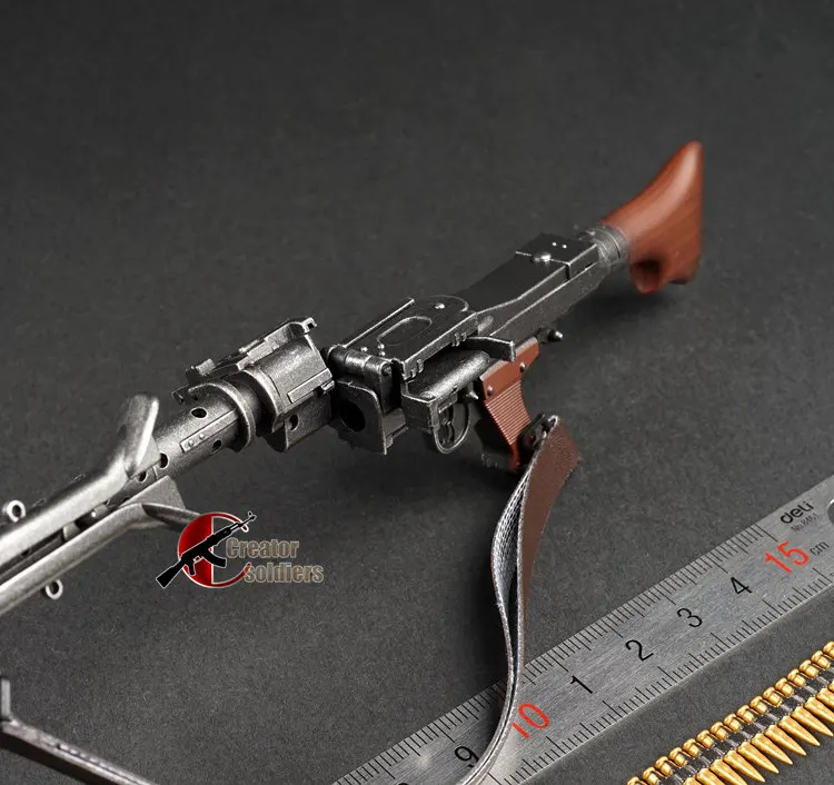 Модель оружия Второй мировой войны MG34 масштаб 1/6 оружие солдата 20 см пластиковая