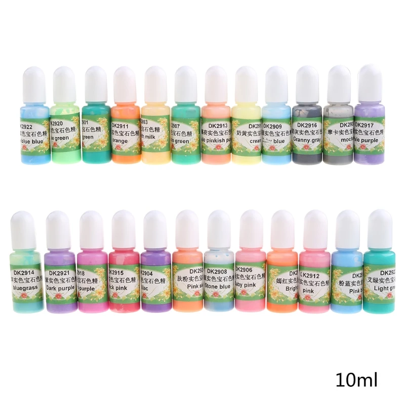 

24 Colors Crystal Epoxy Pigment UV Resin Dye DIY Jewelry Colorant Art Crafts Coloring Drying Color Mixing Liquid Decorations