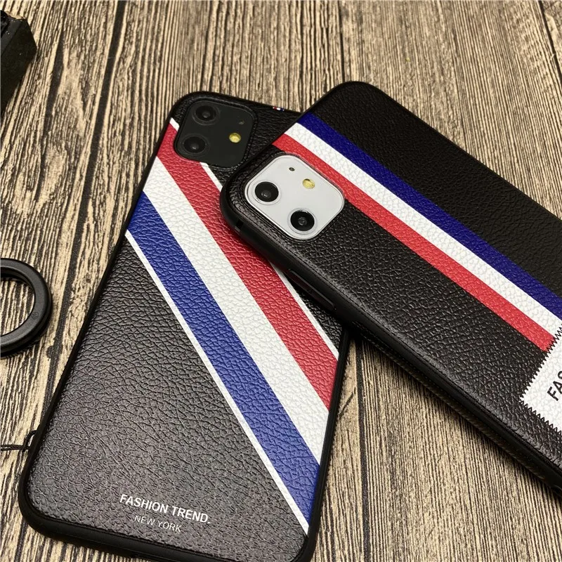 

Fashion trend soft case for iphone 11 pro x xs max xr 8 7 6 6s plus SE 2020 leather silicone phone cover thom coque fundas capa