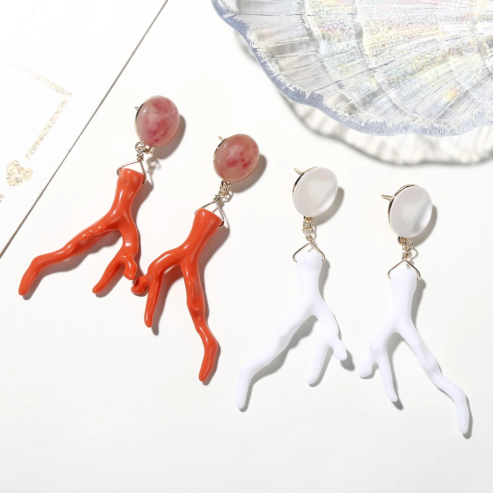 YAOLOGE креативные геометрические акриловые длинные висячие серьги для женщин