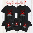 Рождественская клетчатая одинаковая семейная одежда с принтом оленя, забавная футболка для отца, матери, детей, Детский комбинезон, хлопковый новогодний наряд, подарок
