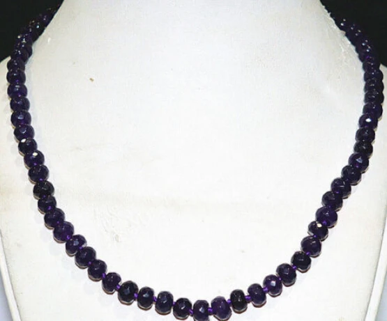 917 + Новый очаровательный! 5x8 мм Фиолетовый аметист счеты граненый драгоценный