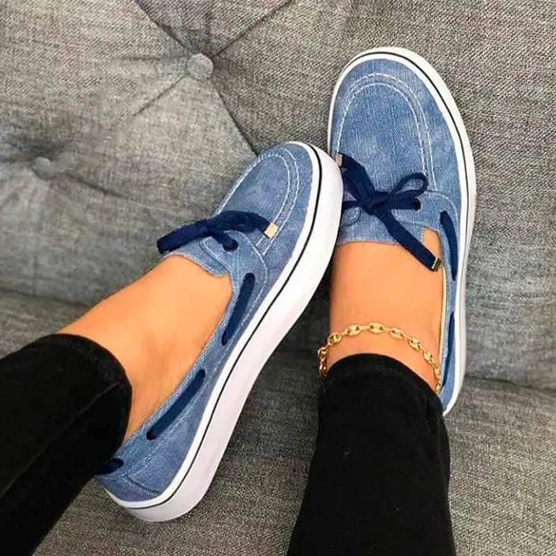 

Summer Women'S Shallow Canvas Shoes Low Lace Up Mixed Color Flat 2021 New Platform Fashion Casual Rubber Sewing Shoe Plus Size