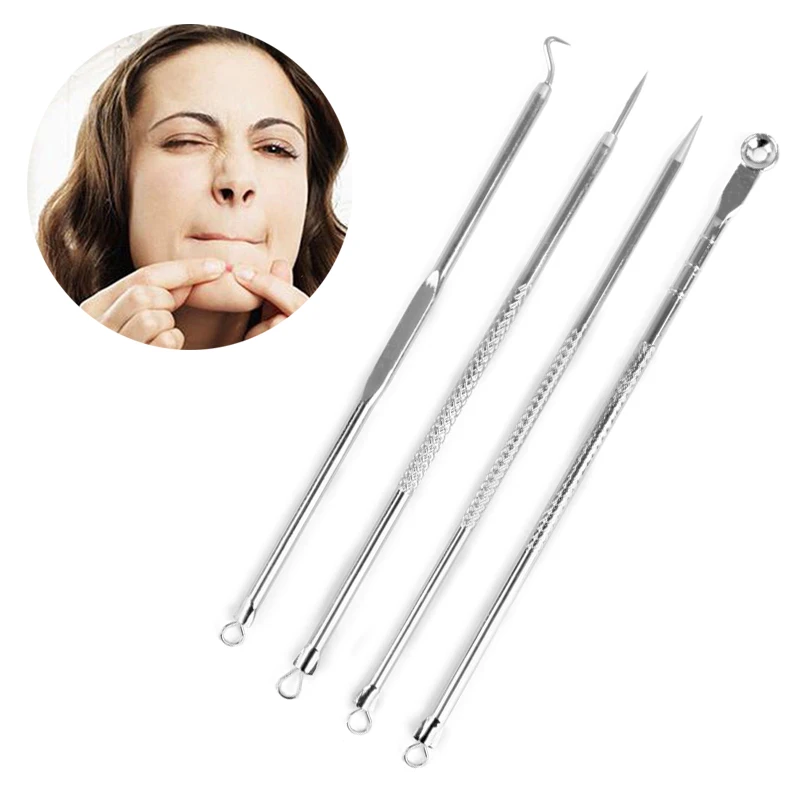 Нержавеющая сталь инструмент для удаления угрей Профессиональный иглы акне