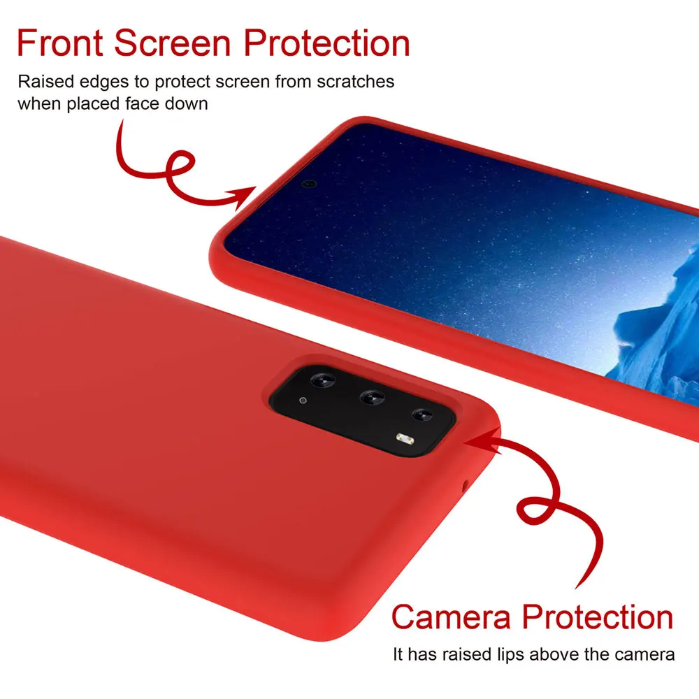 Liquid Soft Silicone Phone Cases For Samsung S20 Plus Case Galaxy Note 9 S10 S9 S8 Original Cover Candy Funda |