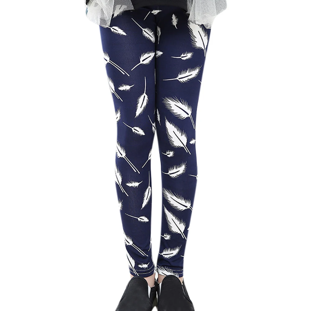 

Children Baby Girls Lovely Creative Print Skinny Stretch Slim Fit Trouser Kids Casual Floral Long Pants
