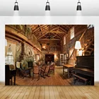 Laeacco старый деревенский деревянный дом простая мебель интерьер фотографические фоны фотографии фоны фотосессия Фотостудия