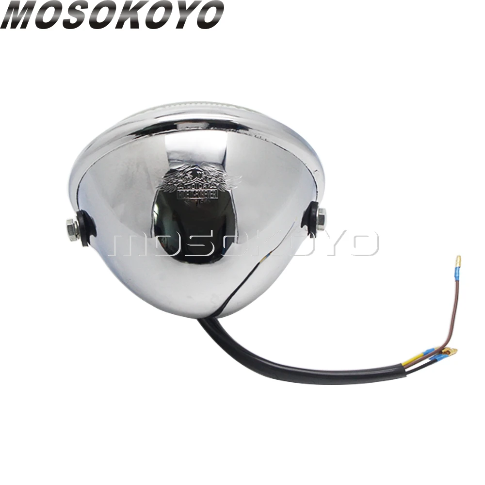 Motorcycle H4 Headlight Headlamp For Harley Honda CG125 Yamaha Suzuki Vintage Chopper 12V Head Light Lamp Cafe Racer Custom |