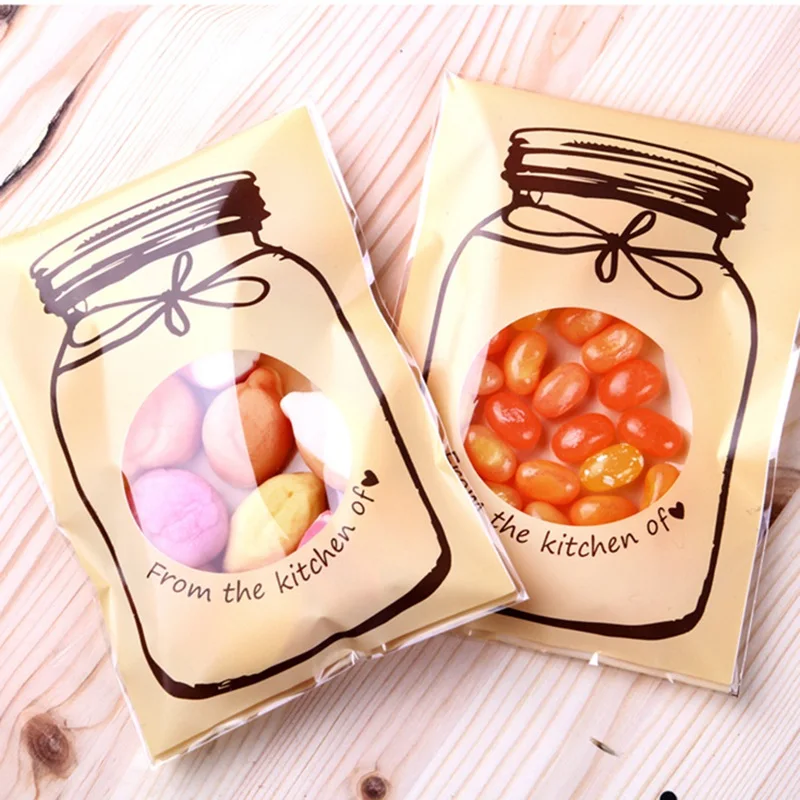 100 шт. пакеты для конфет герметичная упаковка закусок милый Подарочный пакет