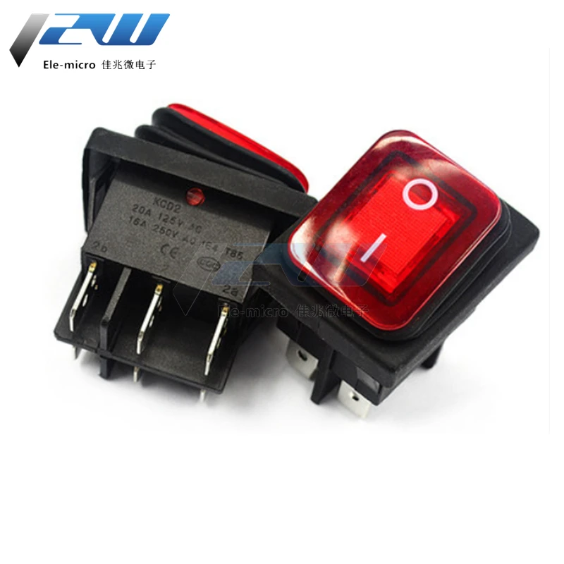 Водонепроницаемый клавишный переключатель элемент RL2 шесть контактов 2 передачи