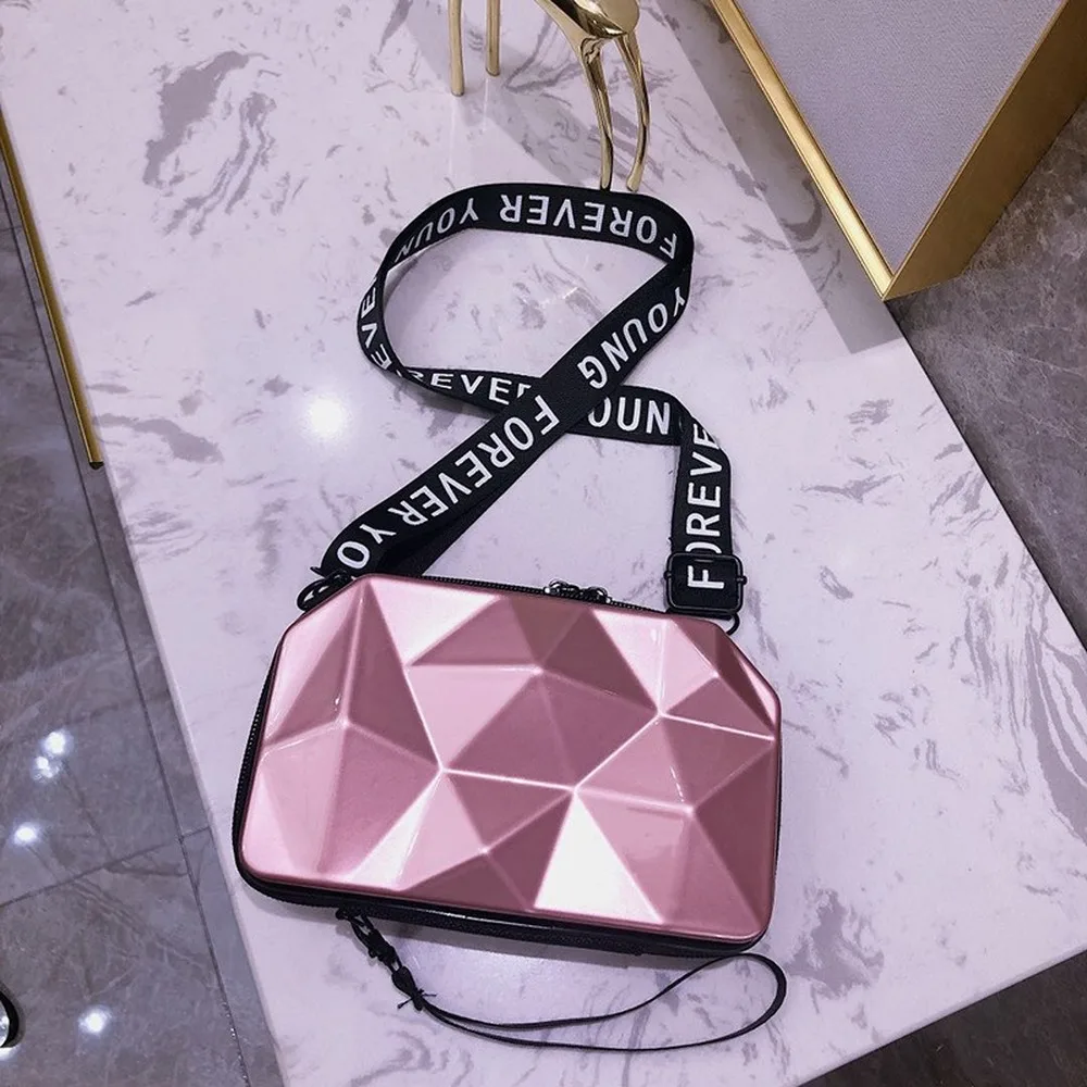 

Small Box One-shoulder Backpack Hand Carry Mobile Phone Zipper Women's Mini Candy Color Diagonal Bag 2020 New Fashion Geometric