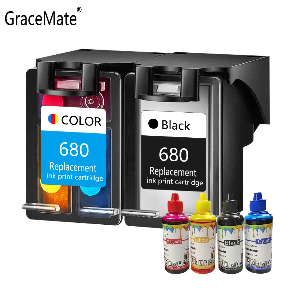 GraceMate 680 чернильный картридж совместимый для Hp Deskjet 2135 2136 2138 3635 3636 3835 4535 4536 4538 4675