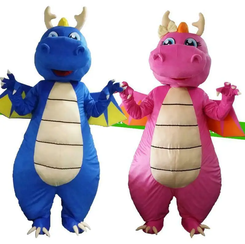 Cute Dragon Mascot Costume Animal Cosplay Suit Dress-up Game Party Event Clothing Unisex Cartoon Dinosaur Animal Fursuit