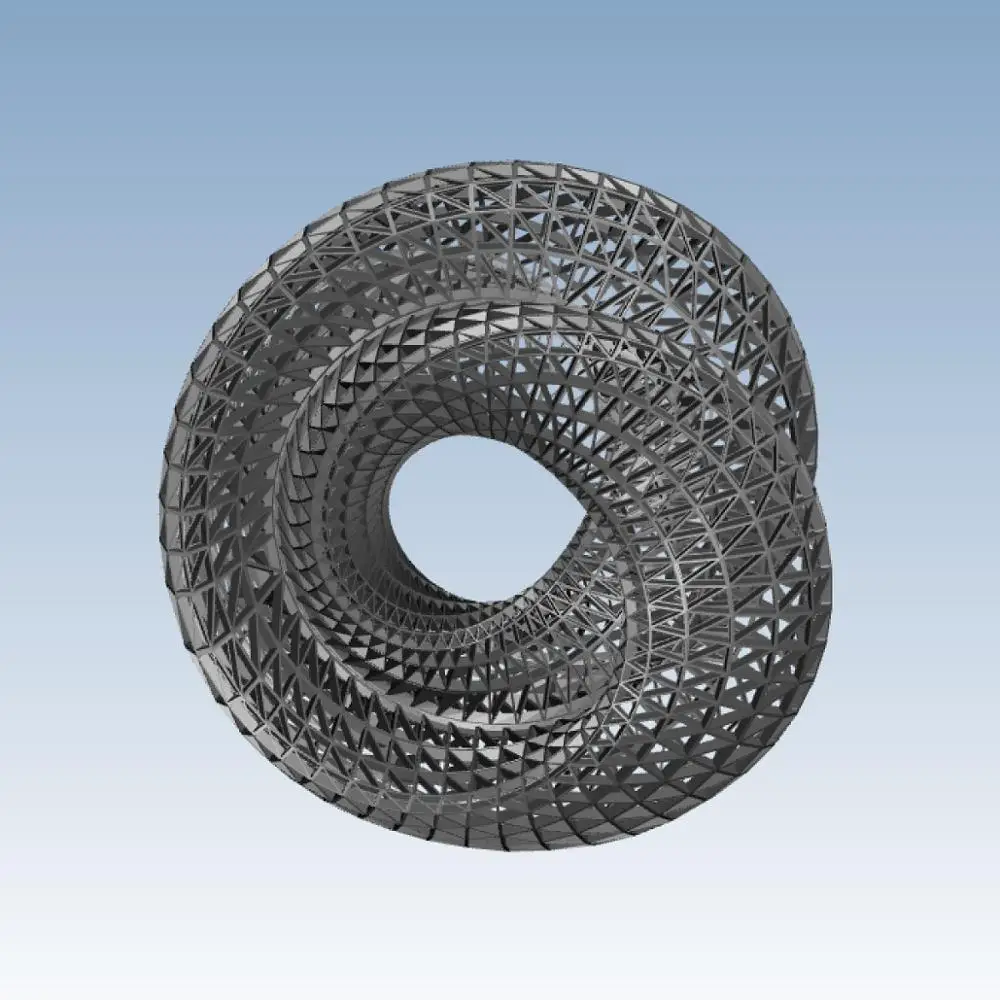 

Mobius truss lampshade Custom order highqualityhighprecision digital models 3D printing service Classic objects ST2075