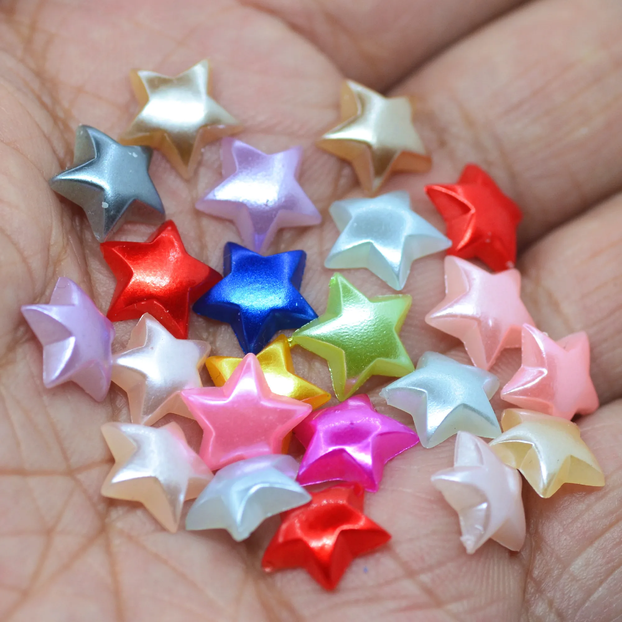 100 шт. Ассорти Цвета в форме жемчужин с плоским основанием Star Кабошоны желающих